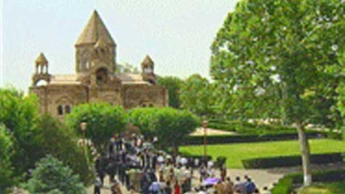 Everyone Prays at Holy Etchmiadzin